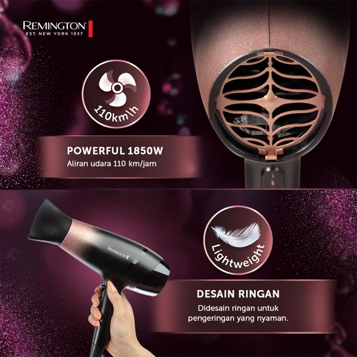 Remington Rose Shimmer Hair Dryer - D5305-ID | D5305ID